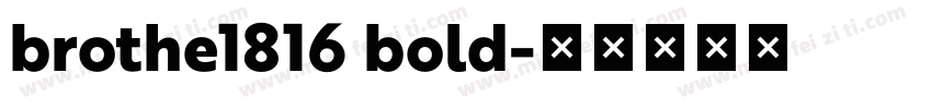 brothe1816 bold字体转换